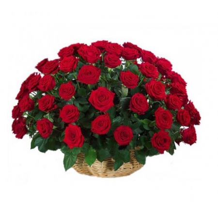 Regretless Love - 48 Stems Basket
